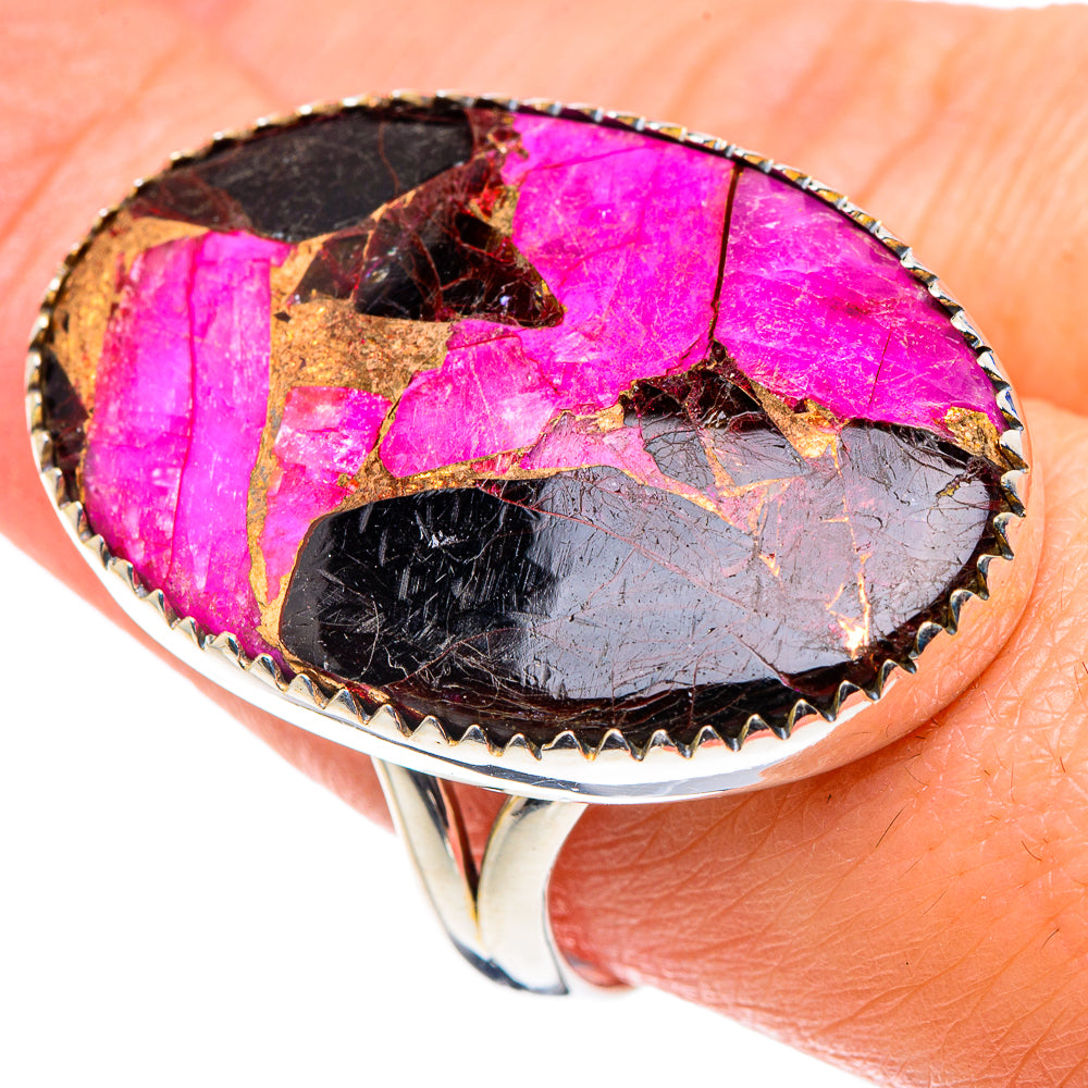 Purple Copper Composite Turquoise Rings handcrafted by Anasilvercos - RING89587