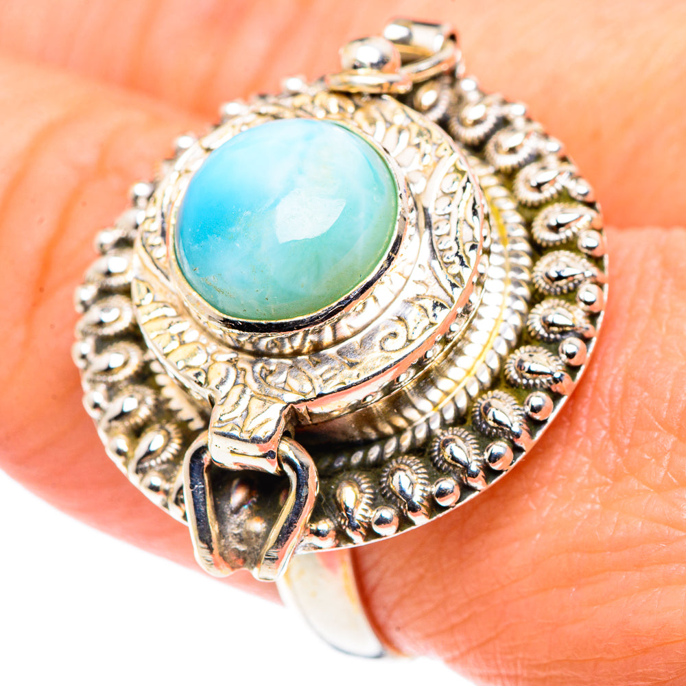 Larimar Rings handcrafted by Anasilvercos - RING89608