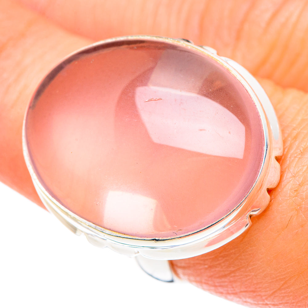 Rose Quartz Rings handcrafted by Anasilvercos - RING89624