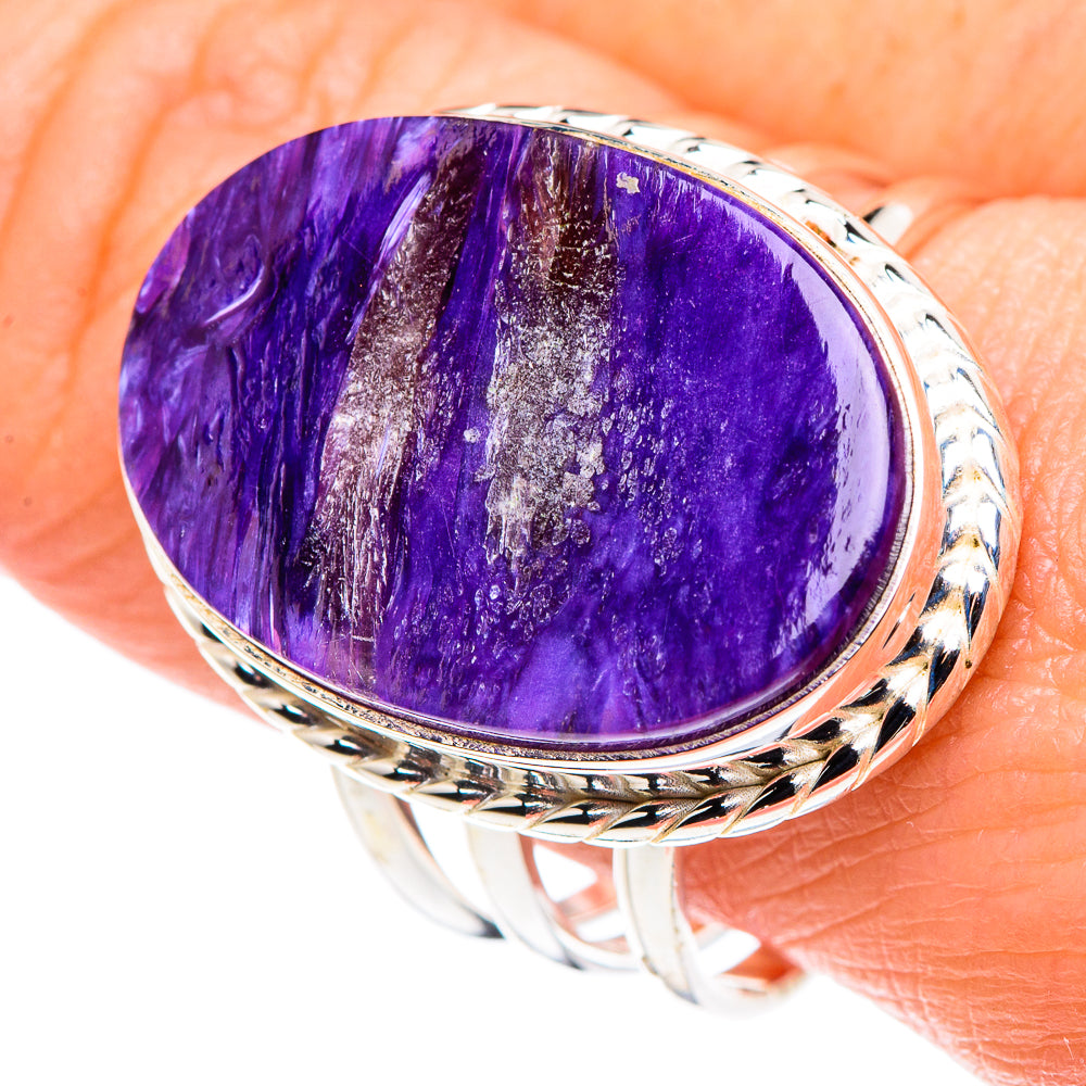 Charoite Rings handcrafted by Anasilvercos - RING89633