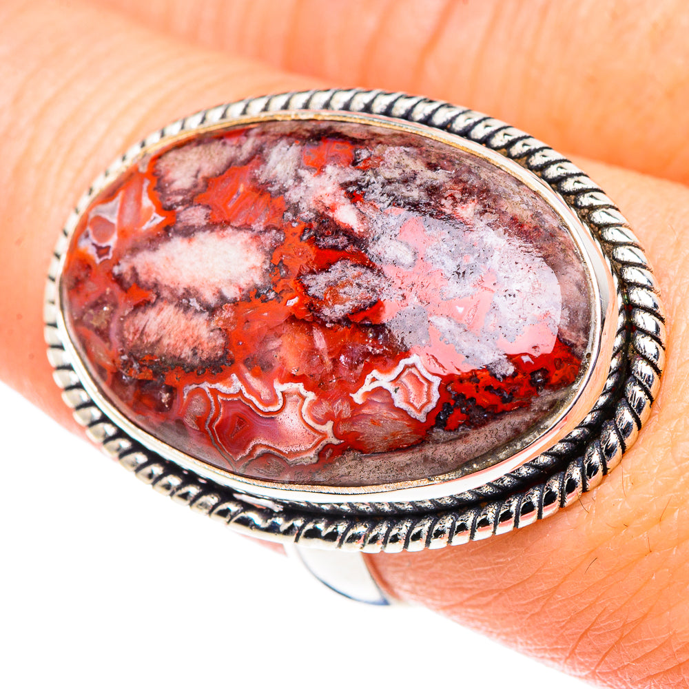 Crazy Lace Agate Rings handcrafted by Anasilvercos - RING89655