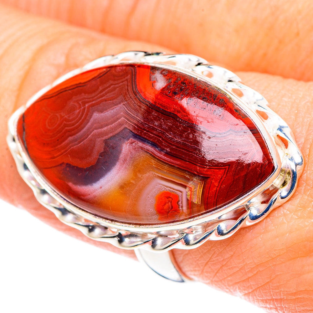 Crazy Lace Agate Rings handcrafted by Anasilvercos - RING89656