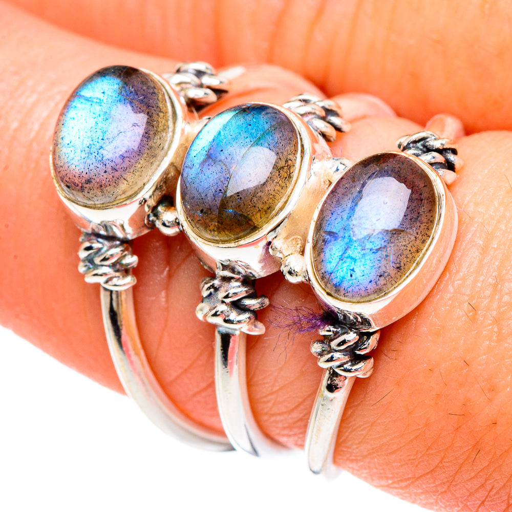 Labradorite Rings handcrafted by Anasilvercos - RING89676