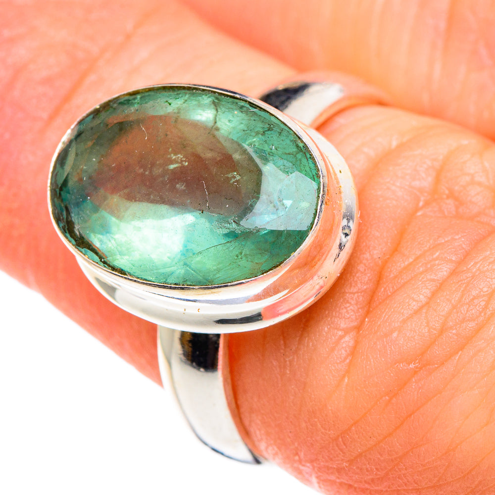 Green Fluorite Rings handcrafted by Anasilvercos - RING89681