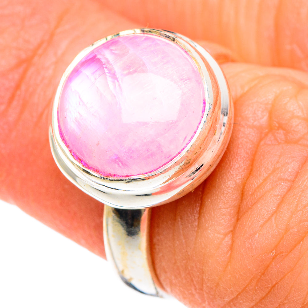 Pink Moonstone Rings handcrafted by Anasilvercos - RING89690