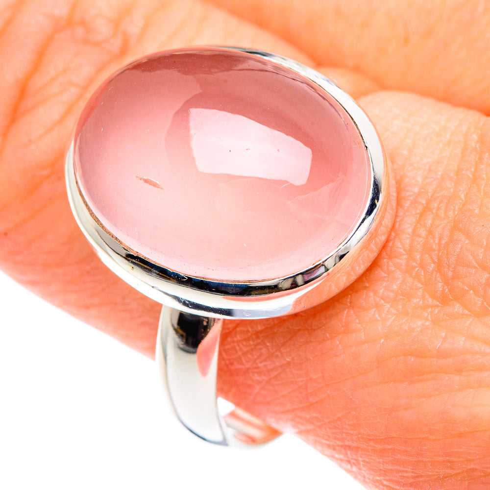 Rose Quartz Rings handcrafted by Anasilvercos - RING89691