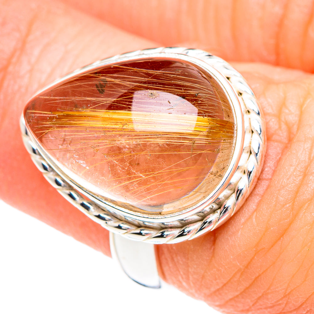 Rutilated Quartz Rings handcrafted by Anasilvercos - RING89698