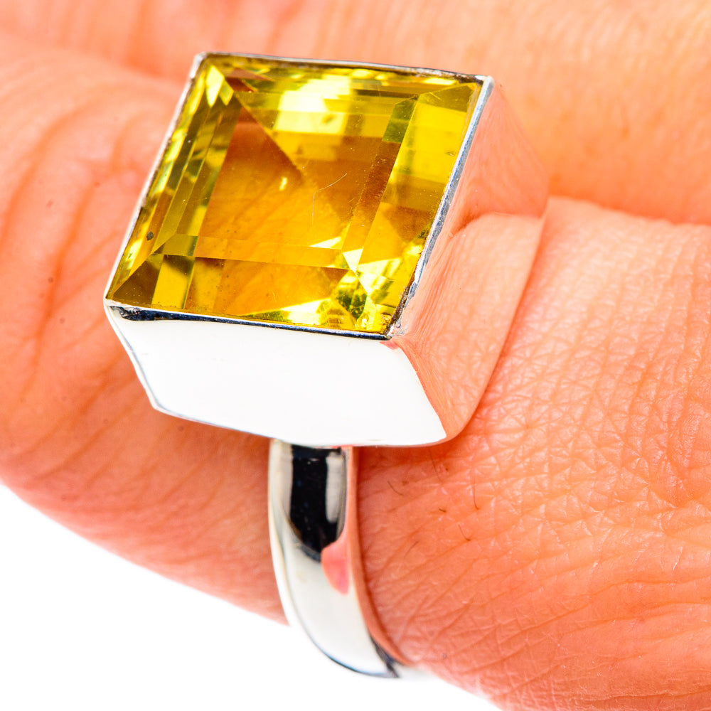 Lemon Quartz Rings handcrafted by Anasilvercos - RING89709