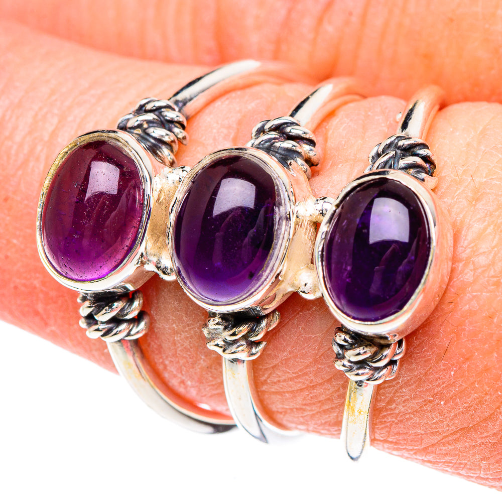 Amethyst Rings handcrafted by Anasilvercos - RING89730