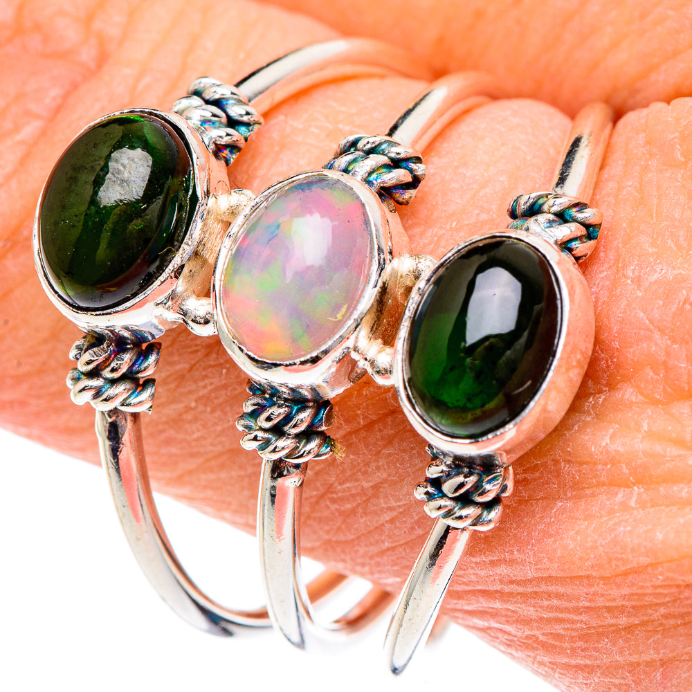 Ethiopian Opal Rings handcrafted by Anasilvercos - RING89740
