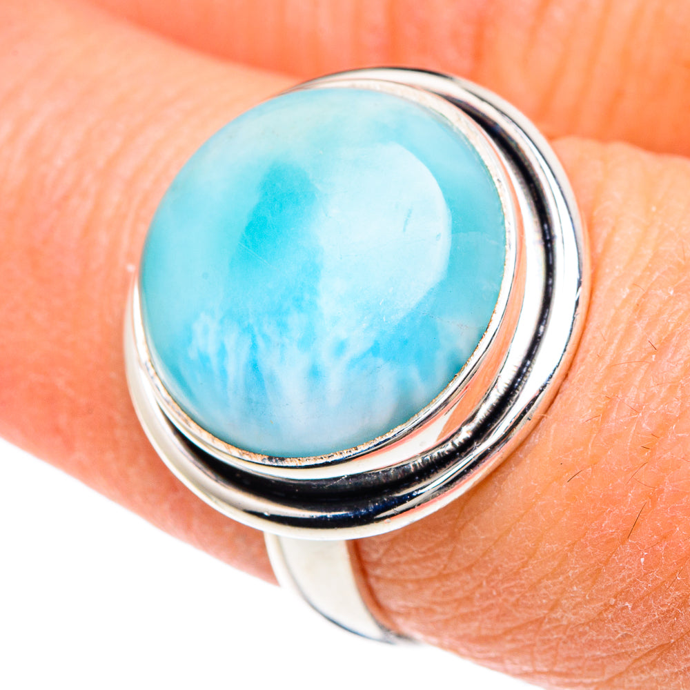 Larimar Rings handcrafted by Anasilvercos - RING89746