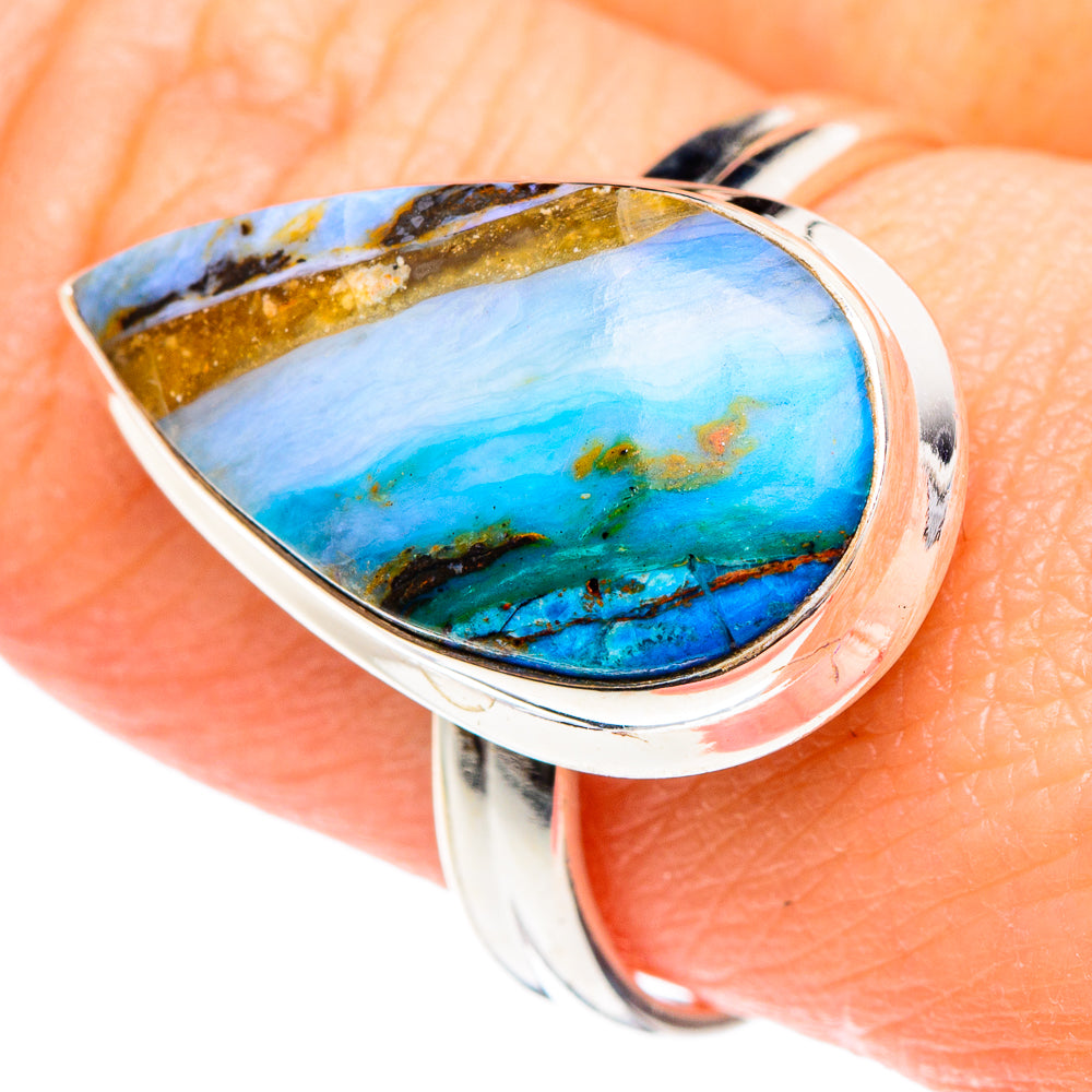 Peruvian Opal Rings handcrafted by Anasilvercos - RING89747