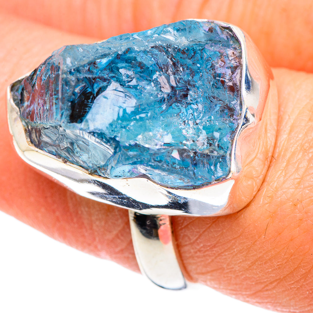 Aqaumarine Rings handcrafted by Anasilvercos - RING89750