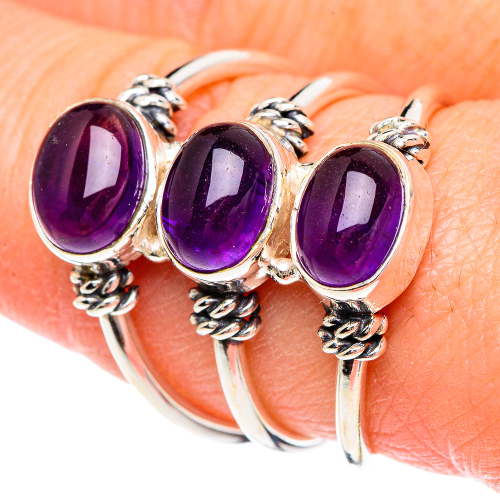 Amethyst Rings handcrafted by Anasilvercos - RING89764