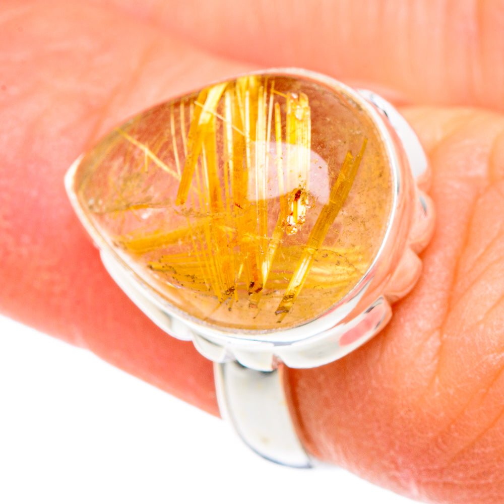 Rutilated Quartz Rings handcrafted by Anasilvercos - RING89766