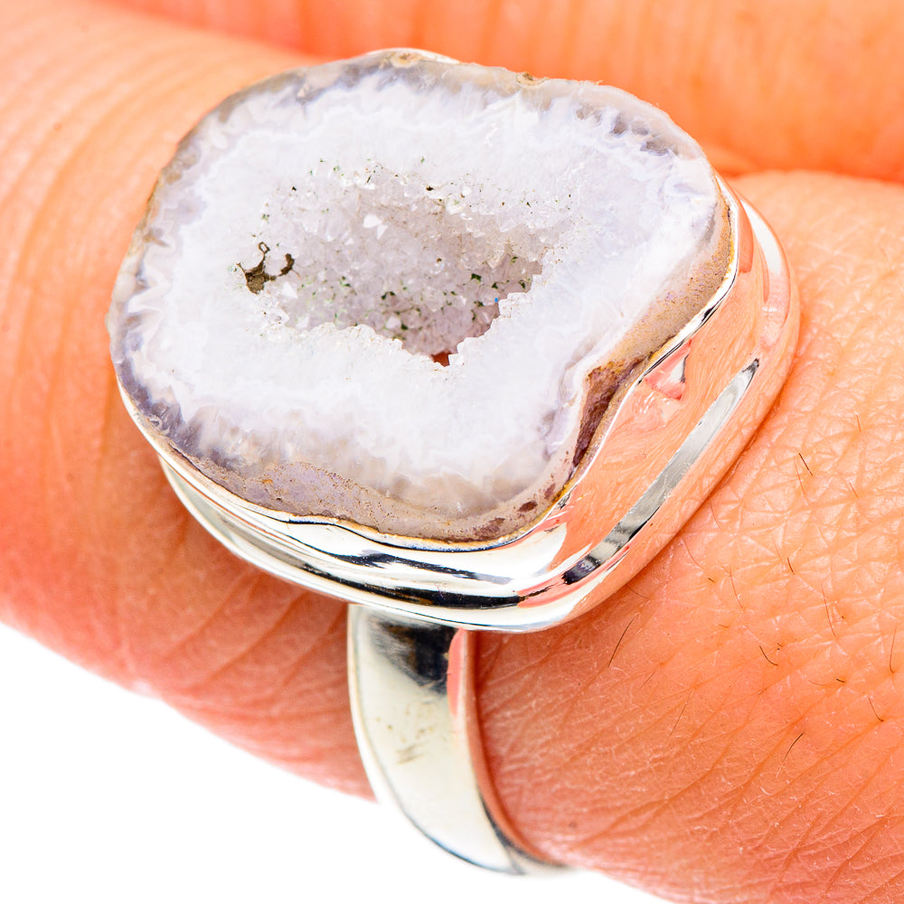 White Geode Slice Rings handcrafted by Anasilvercos - RING89771