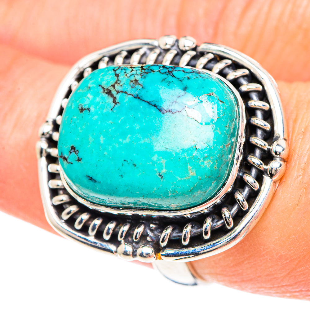 Tibetan Turquoise Rings handcrafted by Anasilvercos - RING89776