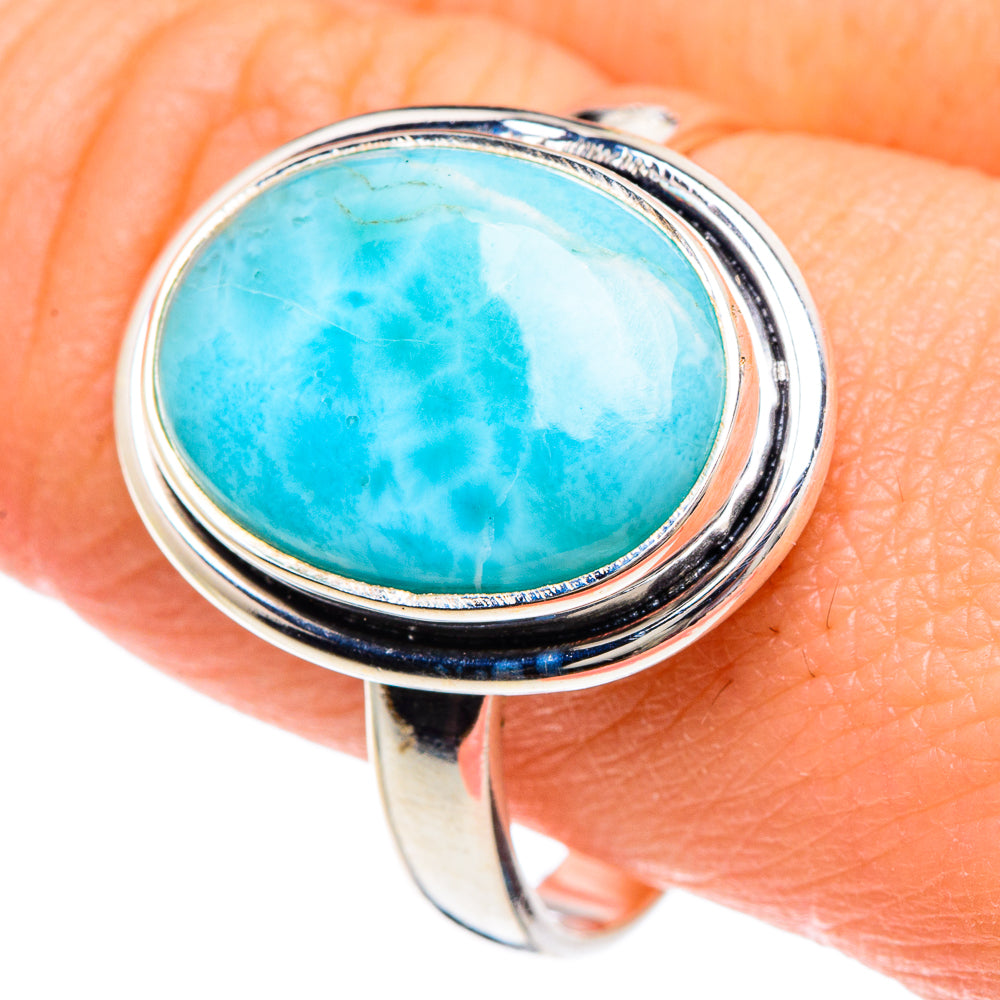 Larimar Rings handcrafted by Anasilvercos - RING89779