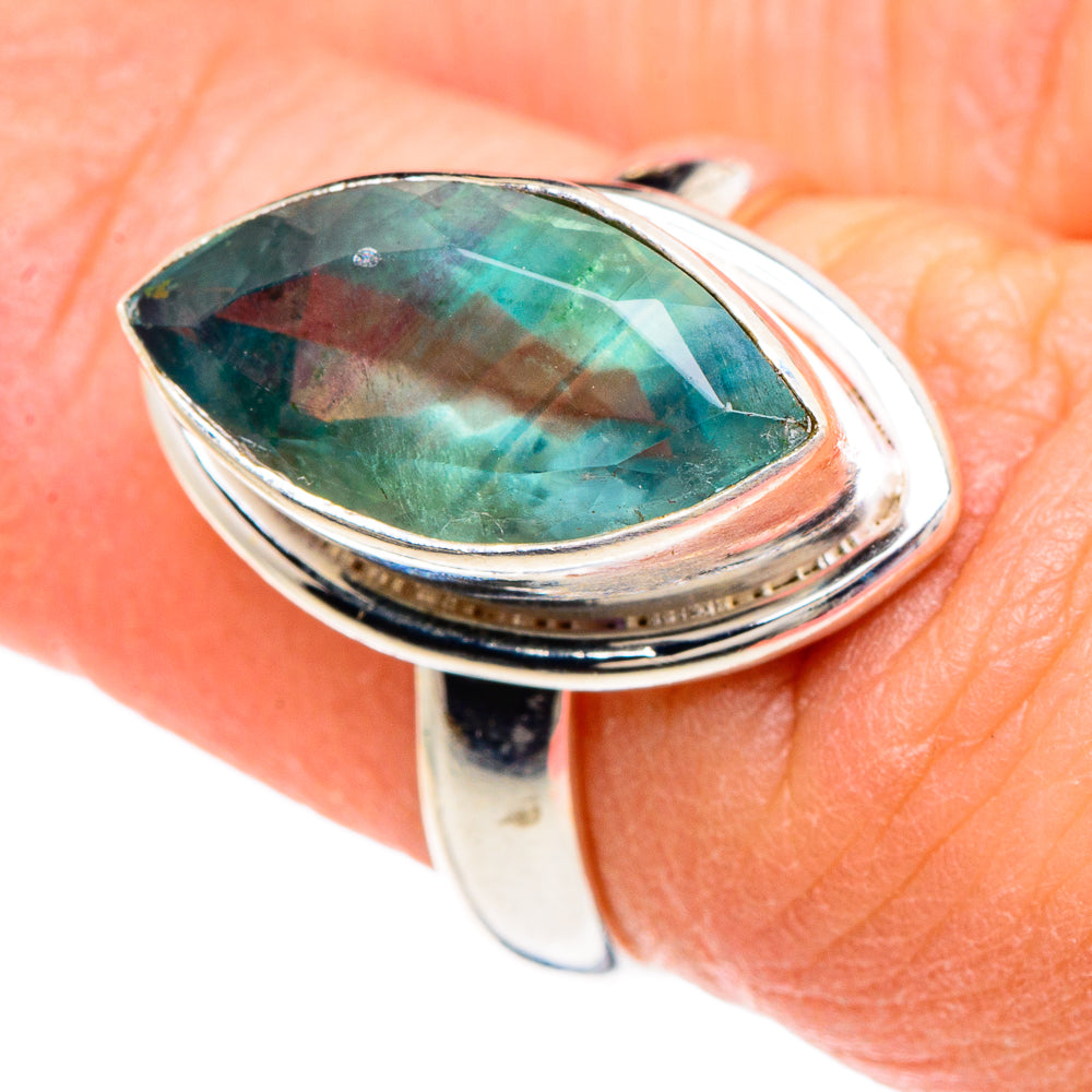 Blue Fluorite Rings handcrafted by Anasilvercos - RING89787