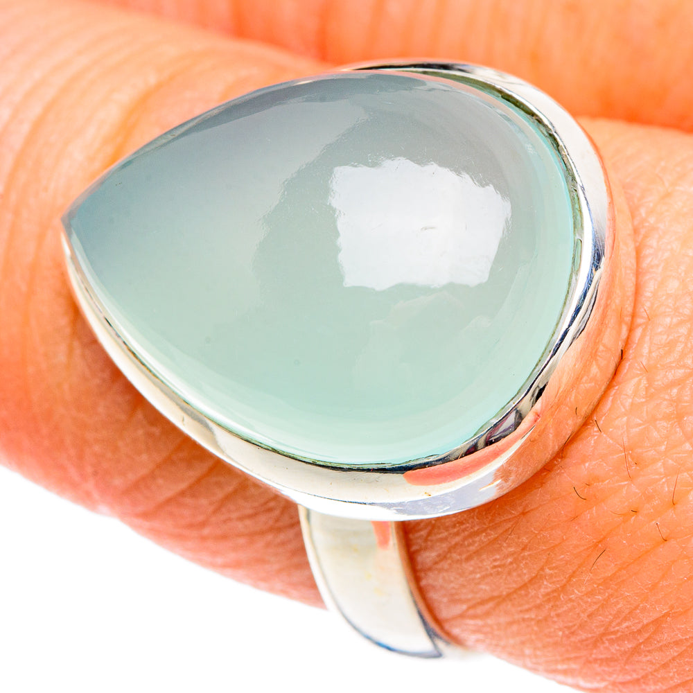 Aqua Chalcedony Rings handcrafted by Anasilvercos - RING89846