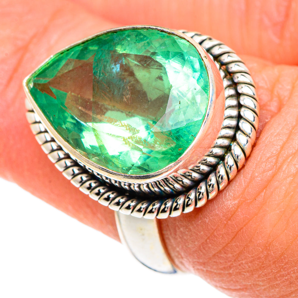 Green Fluorite Rings handcrafted by Anasilvercos - RING89848