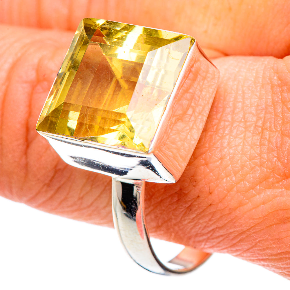 Lemon Quartz Rings handcrafted by Anasilvercos - RING89868