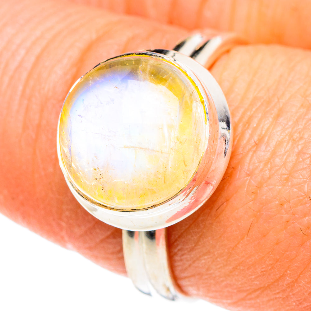 Yellow Moonstone Rings handcrafted by Anasilvercos - RING89869