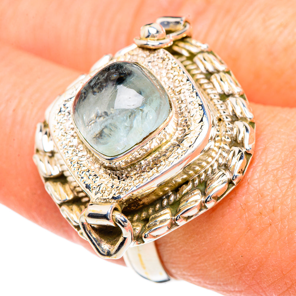 Aquamarine Rings handcrafted by Anasilvercos - RING89876