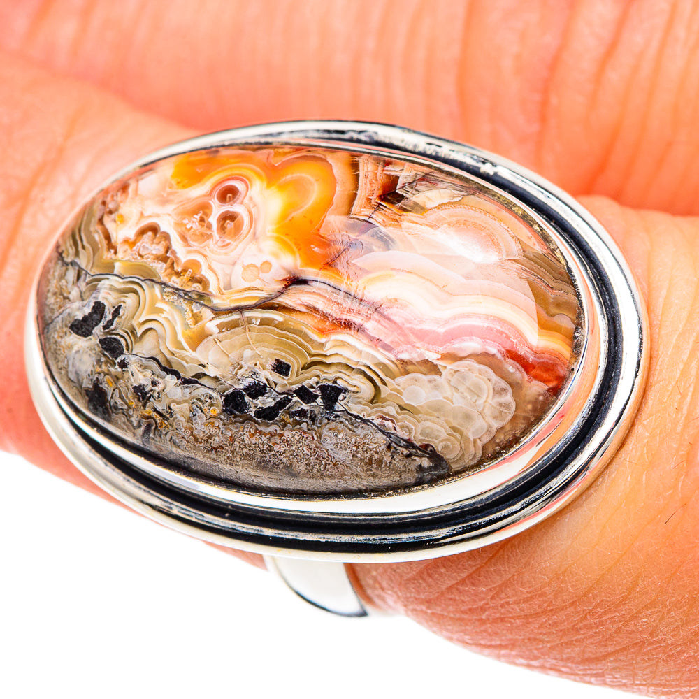 Laguna Lace Agate Rings handcrafted by Anasilvercos - RING89885