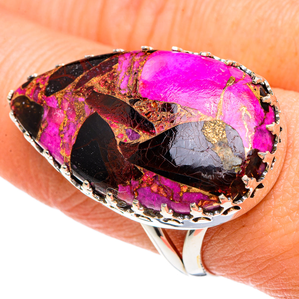 Purple Copper Composite Turquoise Rings handcrafted by Anasilvercos - RING89889