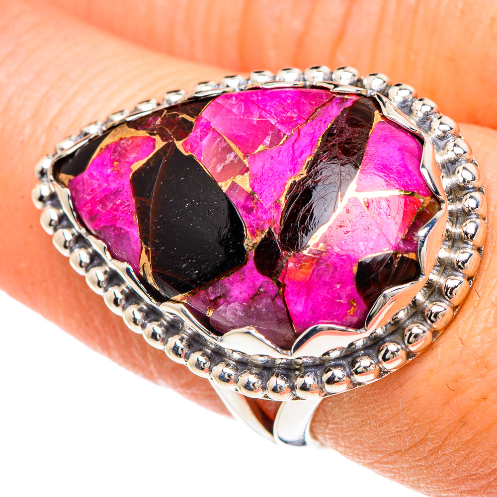 Purple Copper Composite Turquoise Rings handcrafted by Anasilvercos - RING89890