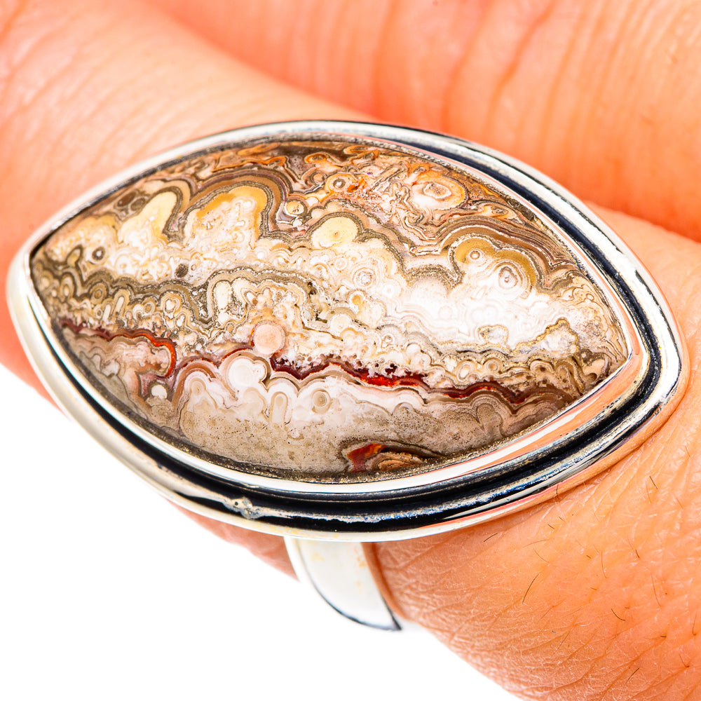 Laguna Lace Agate Rings handcrafted by Anasilvercos - RING89927
