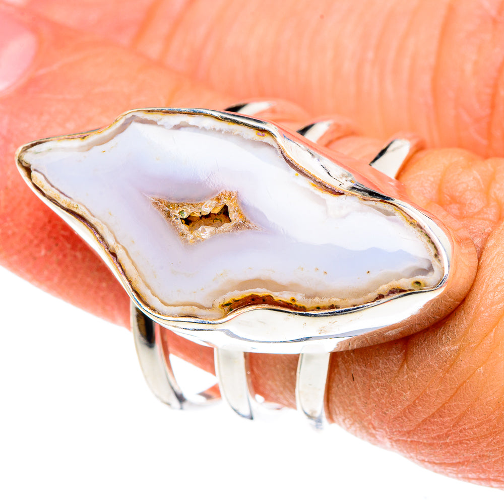 White Geode Slice Rings handcrafted by Anasilvercos - RING89978