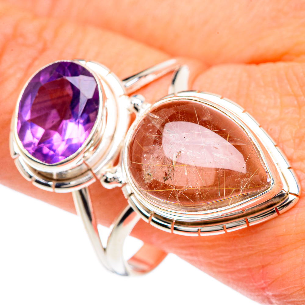 Rose Quartz Rings handcrafted by Anasilvercos - RING89981