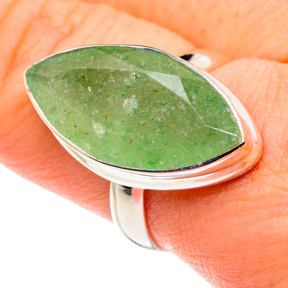 Green Aventurine Rings handcrafted by Anasilvercos - RING90003