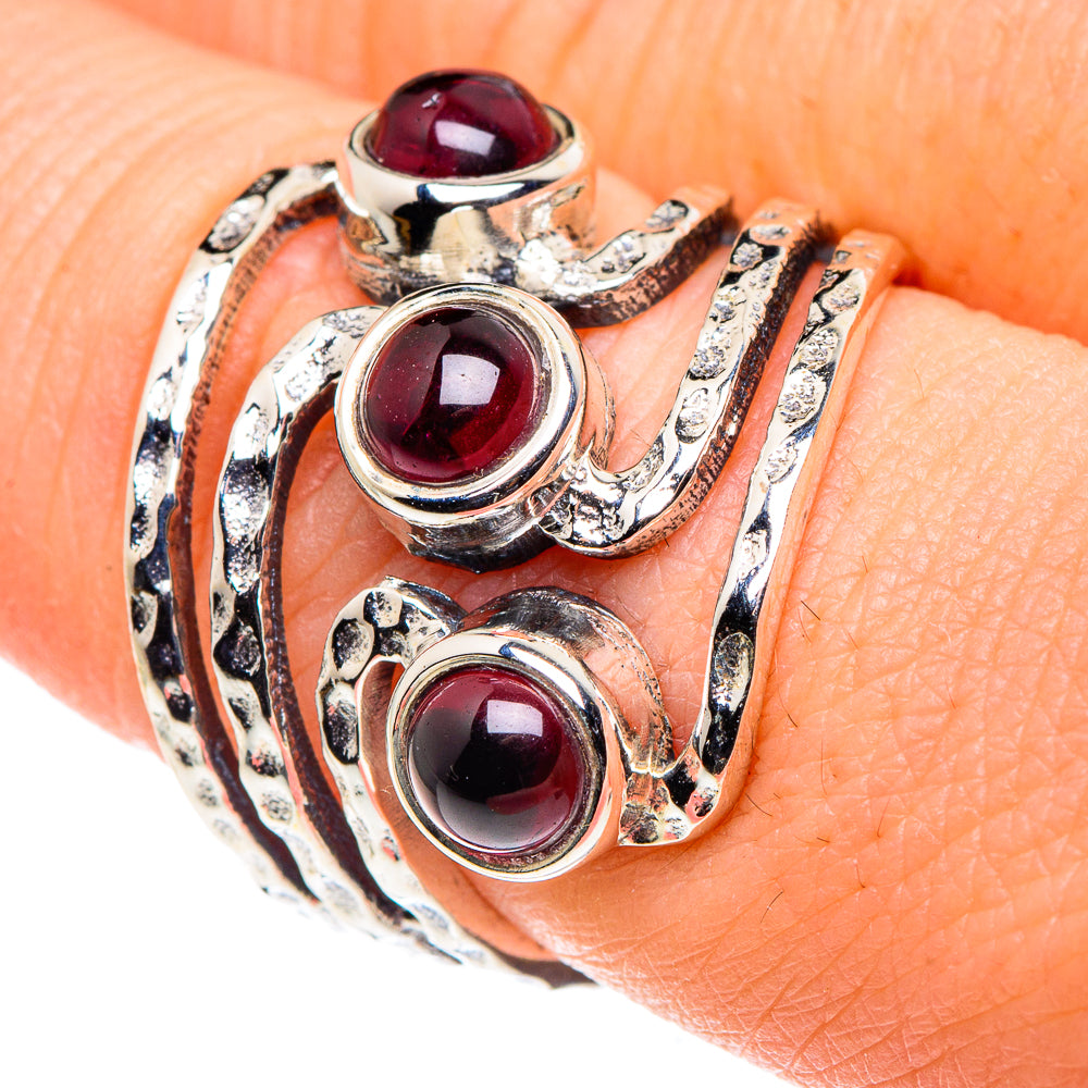 Garnet Rings handcrafted by Anasilvercos - RING90012