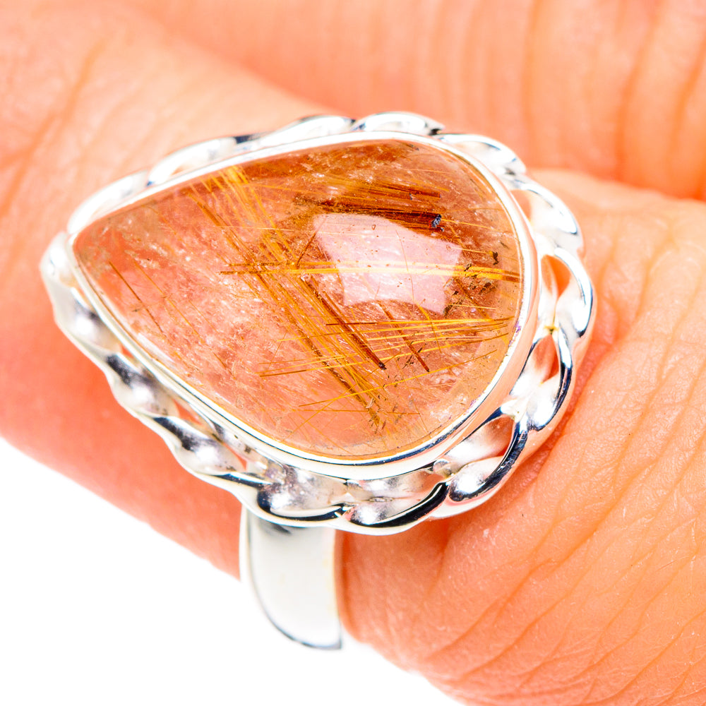 Rutilated Quartz Rings handcrafted by Anasilvercos - RING90015