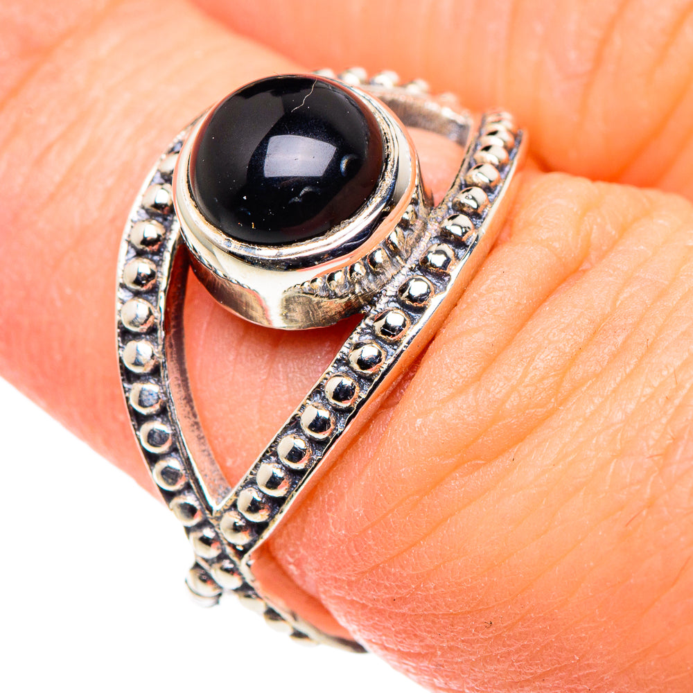 Black Onyx Rings handcrafted by Anasilvercos - RING90018