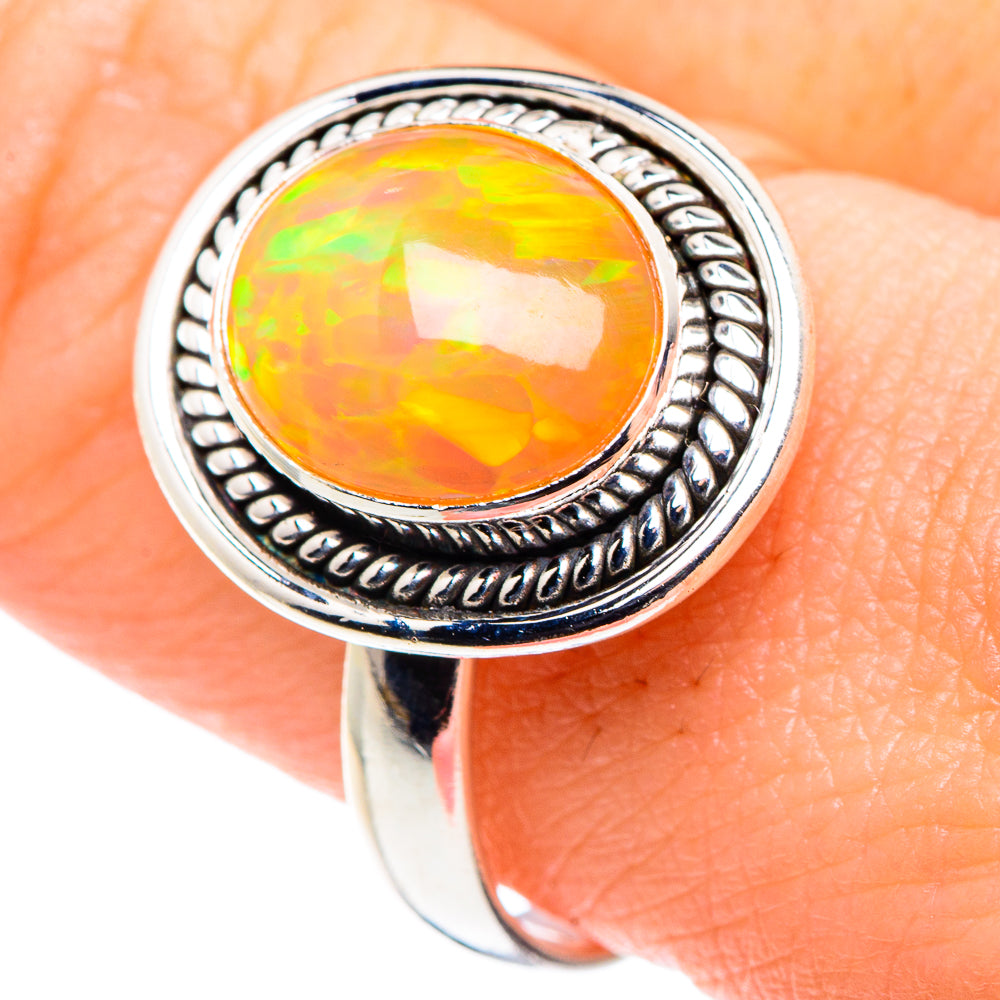 Ethiopian Opal Rings handcrafted by Anasilvercos - RING90024