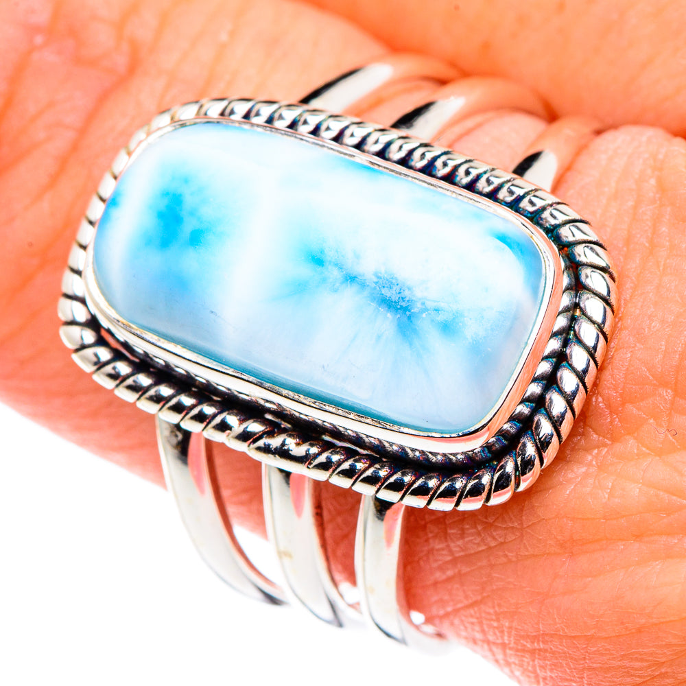 Larimar Rings handcrafted by Anasilvercos - RING90027