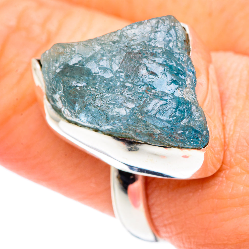 Aquamarine Rings handcrafted by Anasilvercos - RING90032