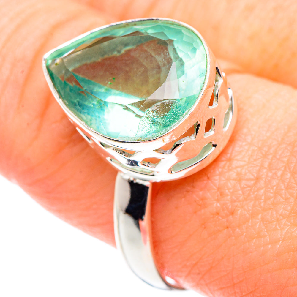 Green Fluorite Rings handcrafted by Anasilvercos - RING90040