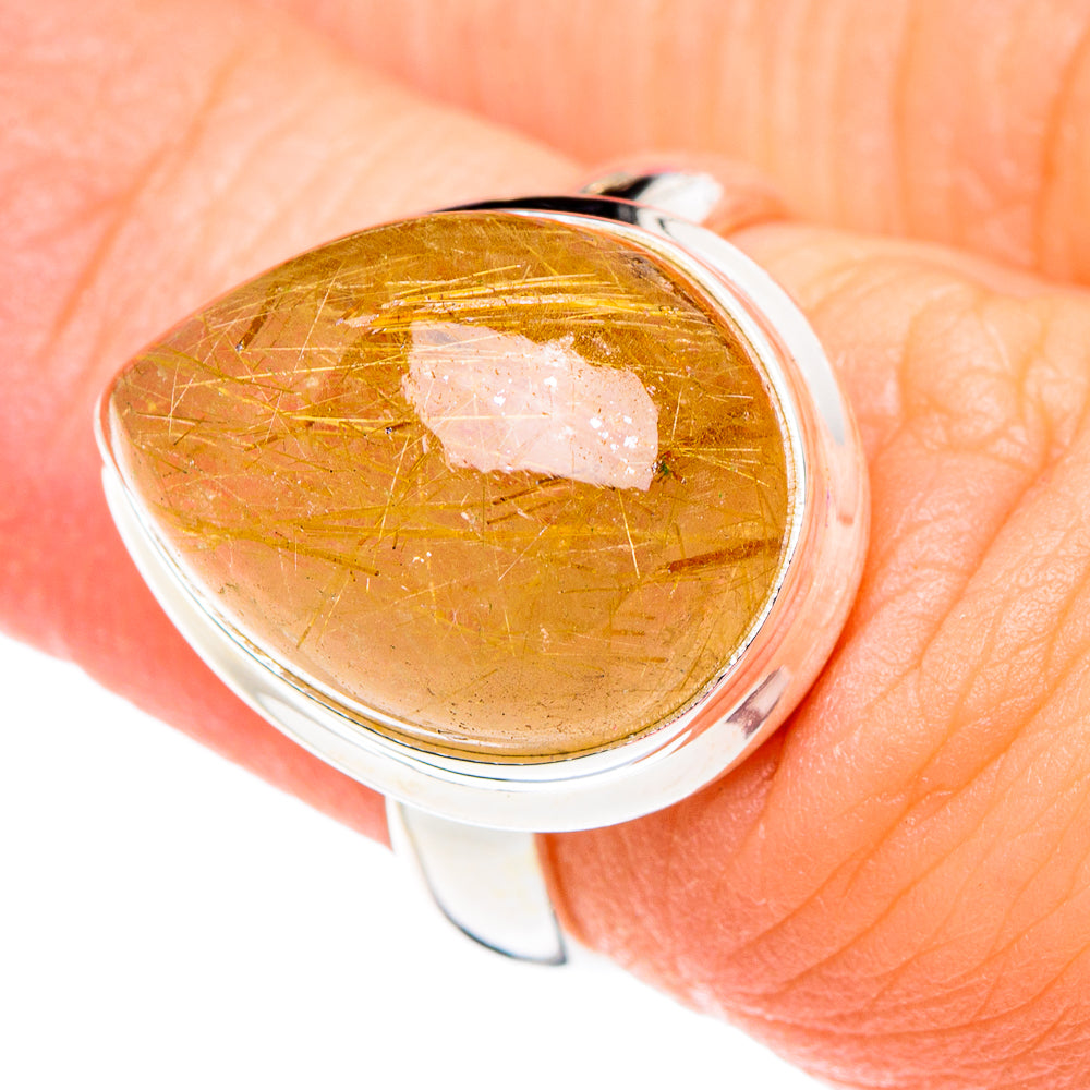 Rutilated Quartz Rings handcrafted by Anasilvercos - RING90054