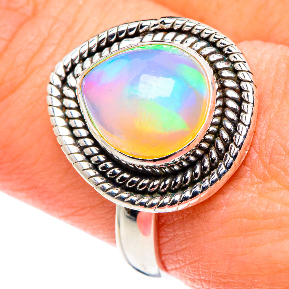 Ethiopian Opal Rings handcrafted by Anasilvercos - RING90062