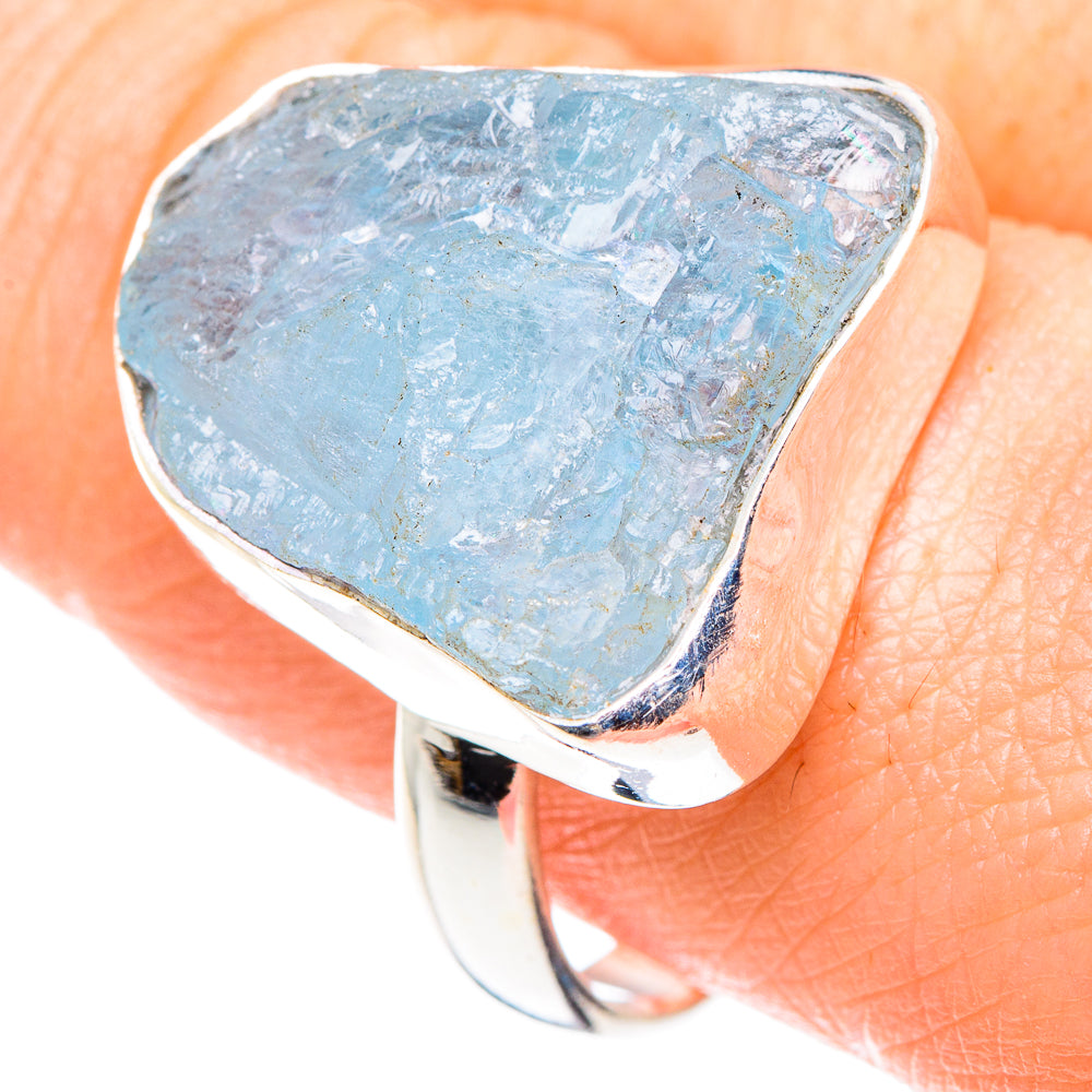 Aquamarine Rings handcrafted by Anasilvercos - RING90073