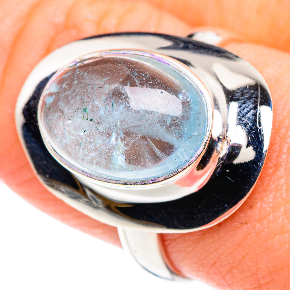 Aquamarine Rings handcrafted by Anasilvercos - RING90105