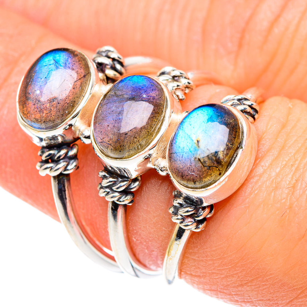 Labradorite Rings handcrafted by Anasilvercos - RING90110