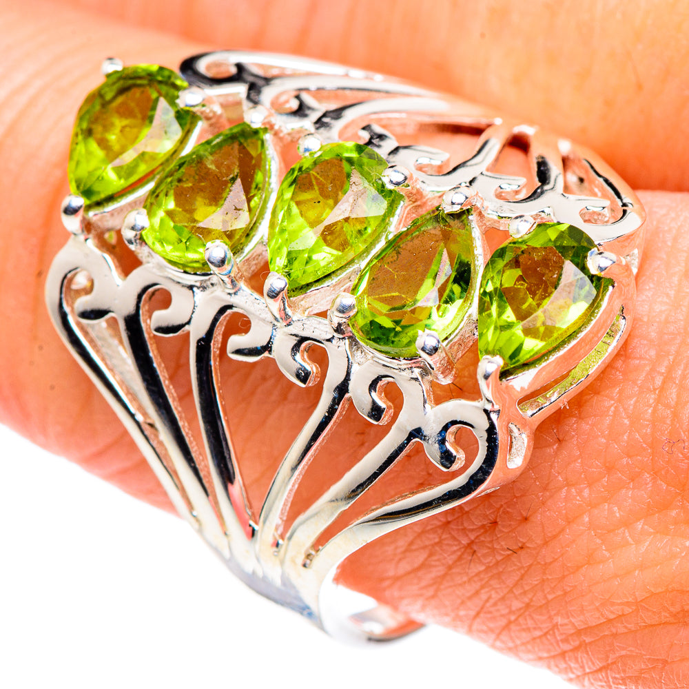 Peridot Rings handcrafted by Anasilvercos - RING90112