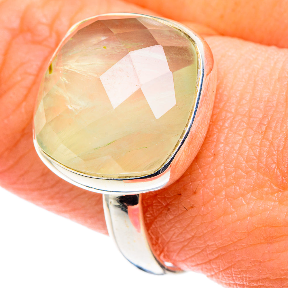 Prehnite Rings handcrafted by Anasilvercos - RING90113