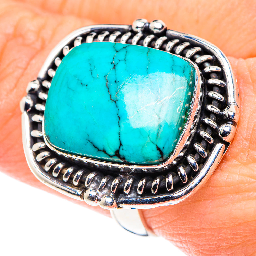 Tibetan Turquoise Rings handcrafted by Anasilvercos - RING90134